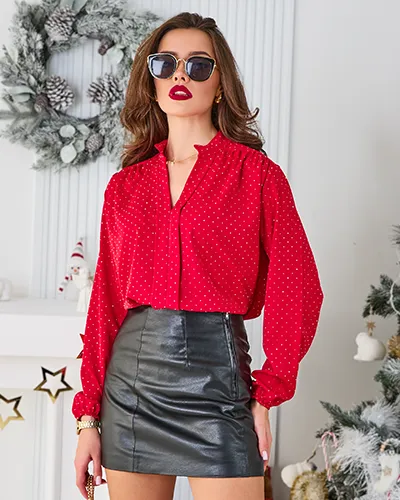 Royalfashion Koszula damska z cyrkoniami