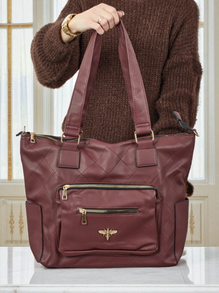 Torebka damska shopper eko skórzana pikowana Marvaya