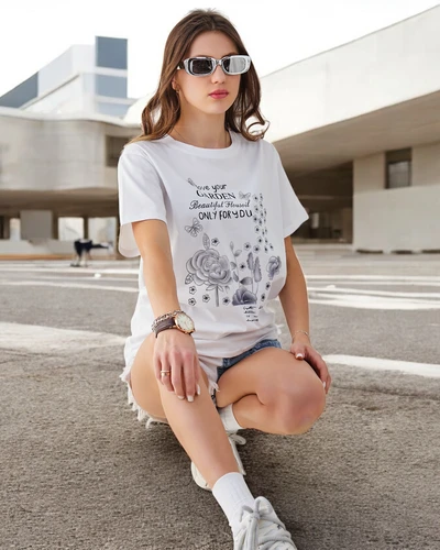 Royalfashion Жіноча блузка з котону з написом