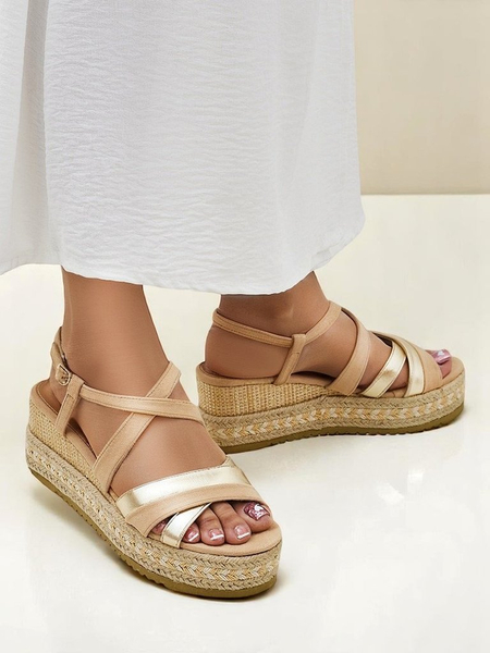 Royalfashion Damskie sandały na koturnie Eylaas