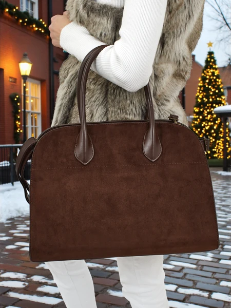 Torebka damska shopper eko zamszowa Dorelle