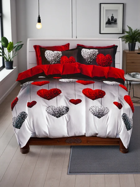 Royalfashion Wzorzysta pościel 160x200 komplet 3-CZĘŚCI