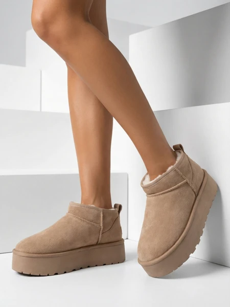 Royalfashion Krótkie buty a'la śniegowce damskie Ozozi