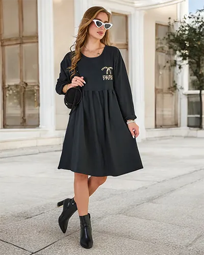 Royalfashion Damska sukienka tkaninowa