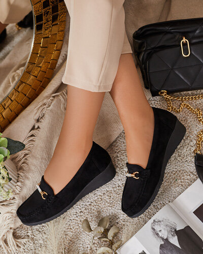 Royalfashion Mokasyny damskie eko zamszowe Ewo