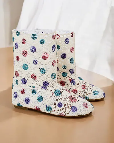 Royalfashion Dziecięce ażurowe botki Misuti