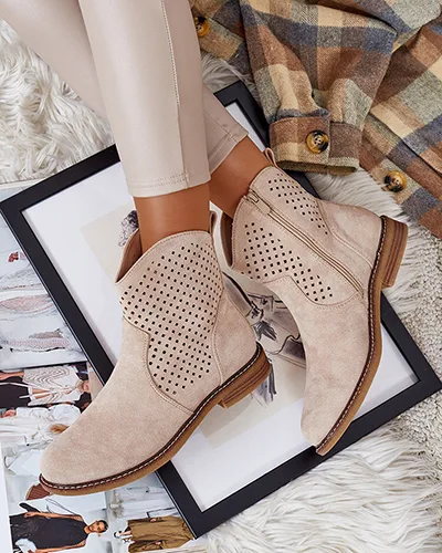 Royalfashion Damskie botki ażurowe Toffas