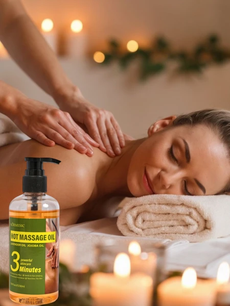 Rozgrzewający olejek do masażu z lawendą i jojoba