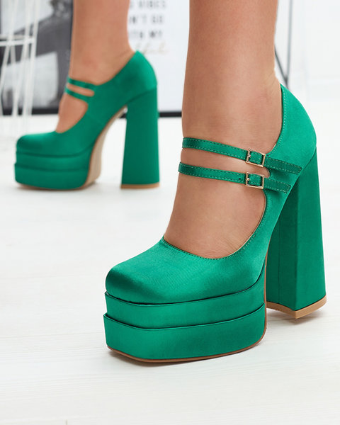 Зелені жіночі туфлі на високій шпильці Elika - Взуття