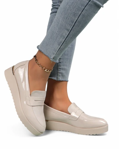 Royalfashion Mokasyny damskie lakierowane Afidale