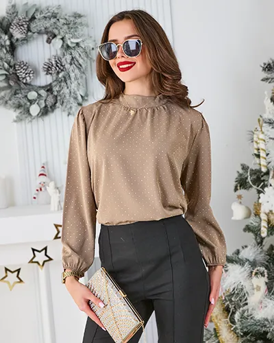 Royalfashion Koszula damska z cyrkoniami