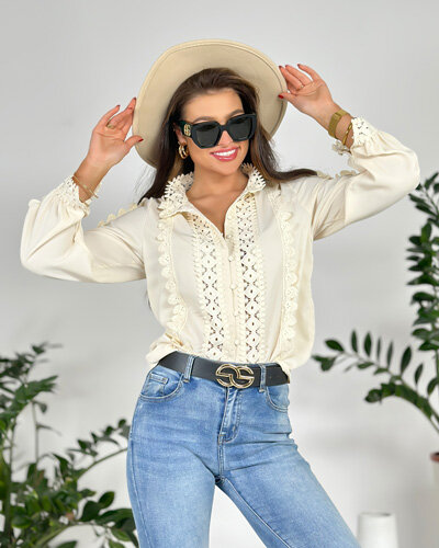 Royalfashion Koszula damska z koronką