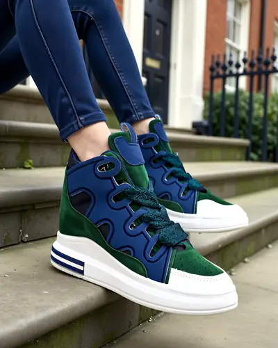 Royalfashion Високі спортивні черевики для жінок з прихованим підйомом Oblaffi