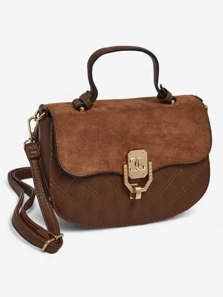 Torebka Damska Luna Ciemnobrązowa Ekoskórzana Elegancka