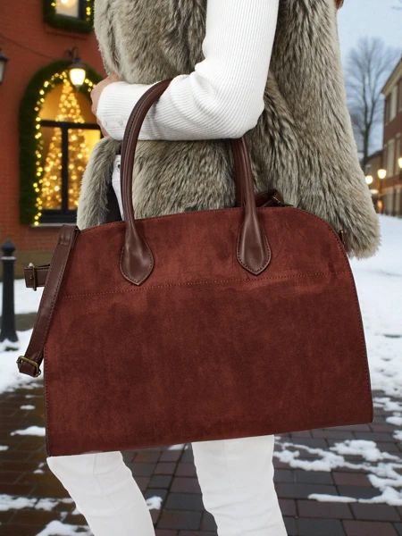 Torebka damska shopper eko zamszowa Dorelle