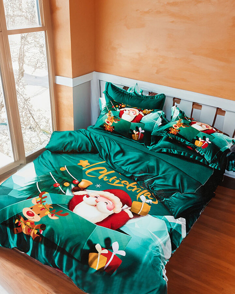 Royalfashion Świąteczna pościel 140x200 komplet 4 CZĘŚCI