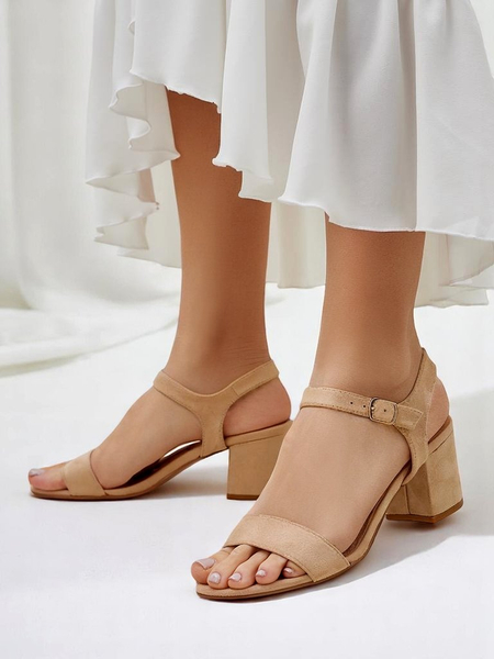 Royalfashion Damskie sandały eko zamszowe Quarter