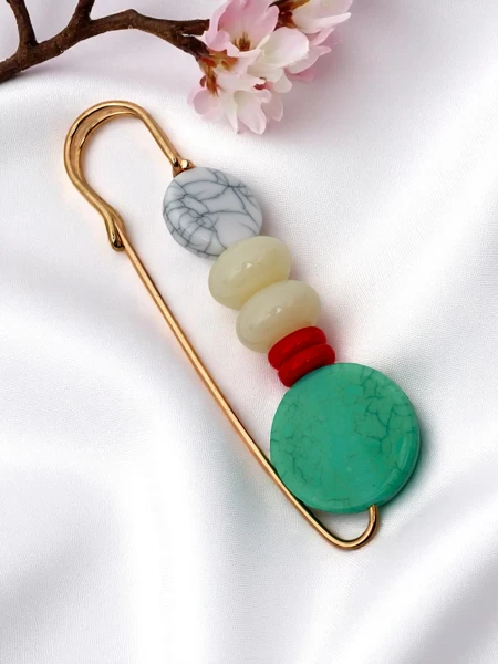 Ozdobna broszka damska z kamyczkami Gem Bloom