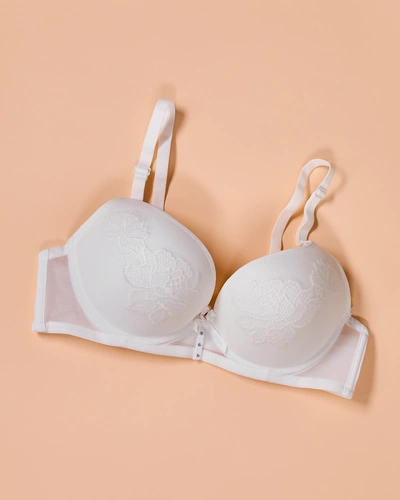 Royalfashion Damski usztywniany biustonosz z koronką