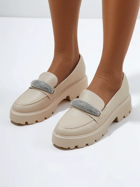 Royalfashion Mokasyny damskie z cyrkoniami Emerne