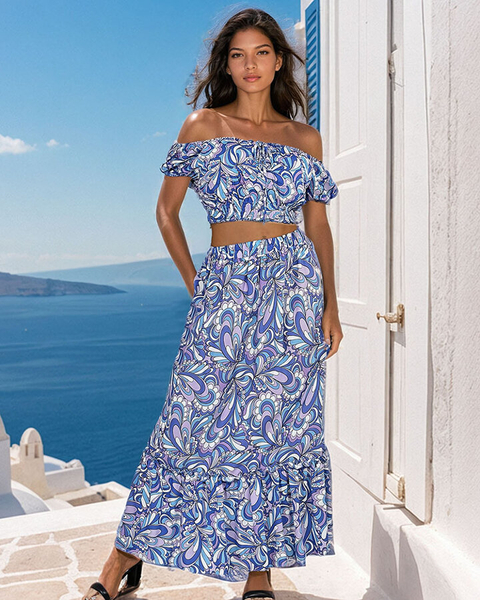 Royalfashion Wzorzysty komplet damski