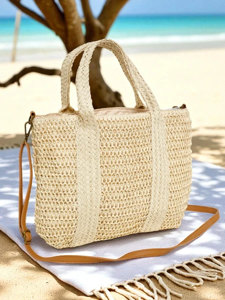 Royalfashion Duża słomiana torebka damska Bella Paglia