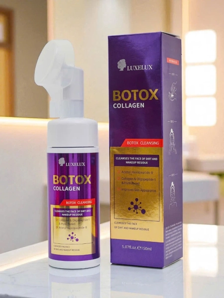 Oczyszczająca nawilżająca pianka do twarzy z kolagenem ze szczoteczką