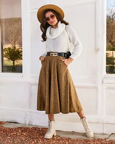 Royalfashion Damska spódnica midi