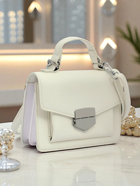 Royalfashion Kopertowa torebka damska z rączką Amalthea Avorio