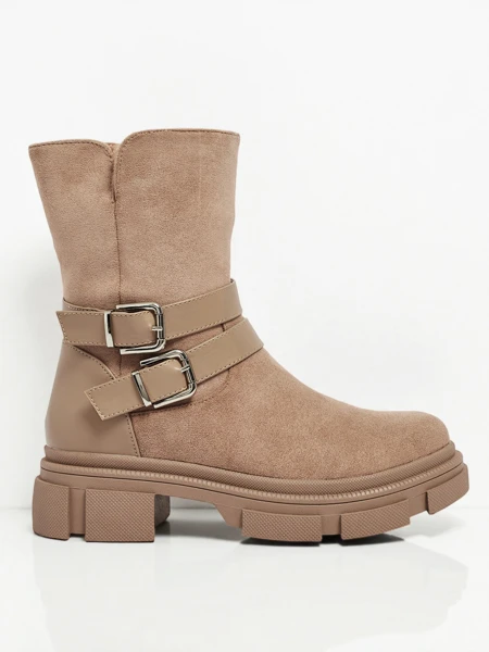 Wyższe botki damskie eko zamszowe Callire