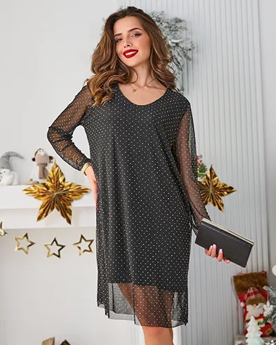 Royalfashion Klasyczna damska sukienka do kolana