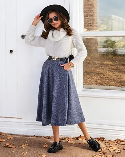 Royalfashion Damska spódnica midi