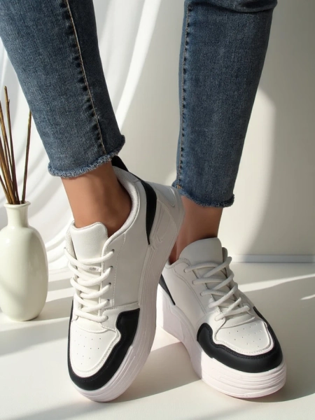 Royalfashion Sneakersy damskie z brokatem Samoles