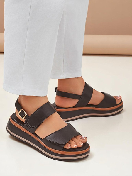 Royalfashion Damskie sandały na grubszej podeszwie Tulipp