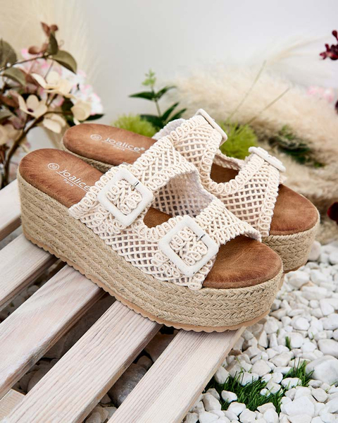 Royalfashion Damskie klapki na platformie Olcana