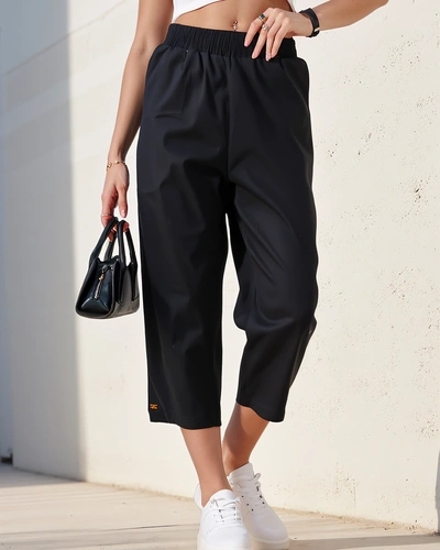 Royalfashion Proste spodnie damskie materiałowe 7/8