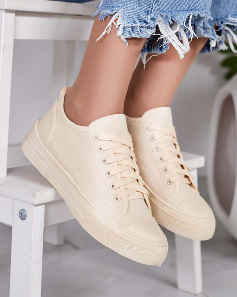 Royalfashion Damskie klasyczne sznurowane trampki Seleas