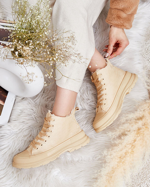 Royalfashion Damskie ocieplane buty sportowe a'la trampki Benvilo