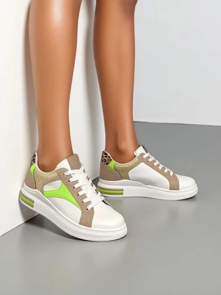 Royalfashion Sneakersy damskie z brokatem Kaone