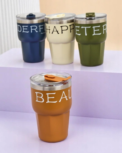 Royalfashion Kubek termiczny ze słomką Beautiful