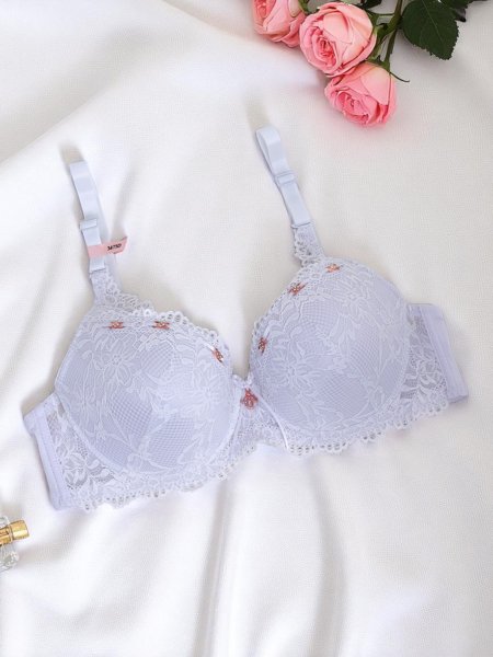 Royalfashion Damski usztywniany biustonosz z koronką Delicate Grace