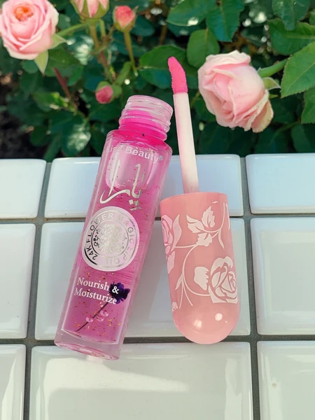 Блиск для губ з блискітками, що змінює колір