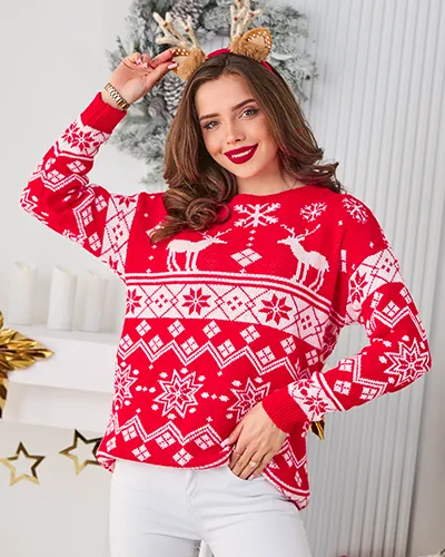 Royalfashion Жіночий різдвяний светр