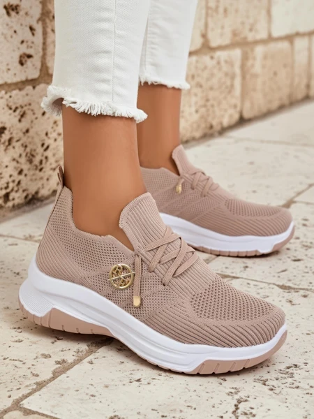 Royalfashion Wsuwane damskie materiałowe buty sportowe Teletta