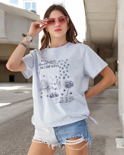 Royalfashion Bawełniana damska bluzka z napisem