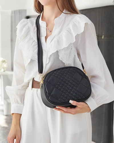 Royalfashion Owalna mała damska torebka z eko skóry