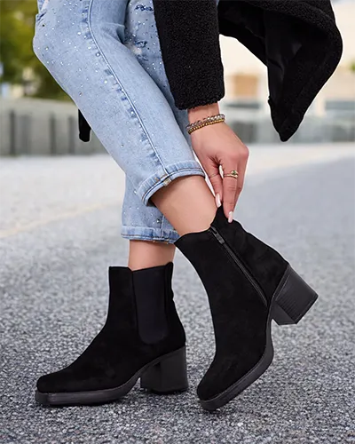 Royalfashion Botki damskie na słupku Sonana