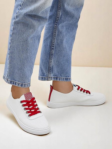 Royalfashion Damskie eko skórzane trampki PureWalk