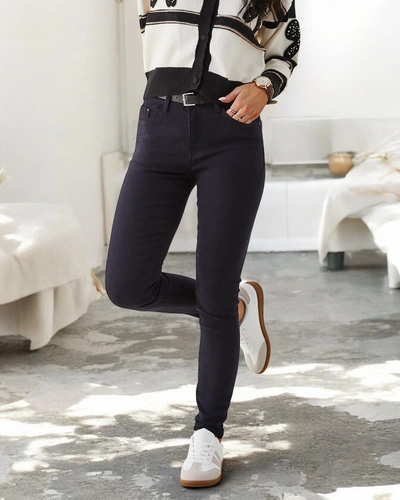 Royalfashion Bawełniane jeansy damskie typu rurki