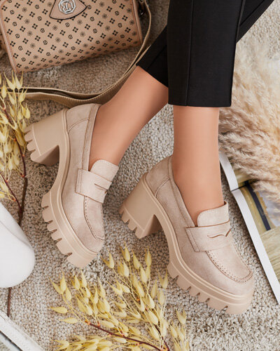 Royalfashion Mokasyny damskie na słupku Narvoti